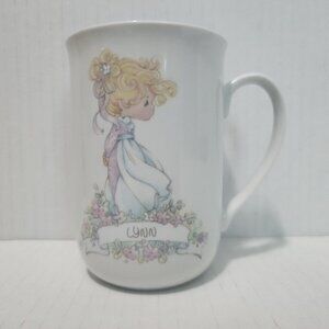 Vintage 1990 Enesco Precious Moments "Lynn" Personalized Coffee Mug by Butcher